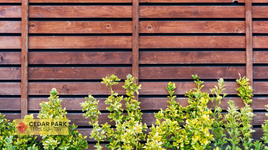 brown horizontal plank fence