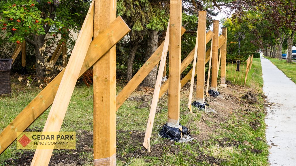 wooden fence posts