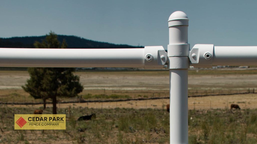 white post and rail fence